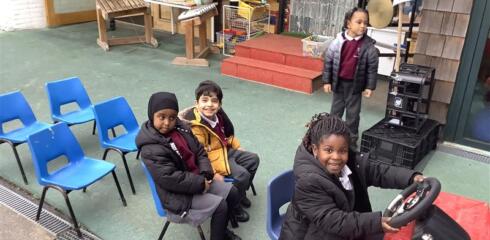 Reception:  On the buses!